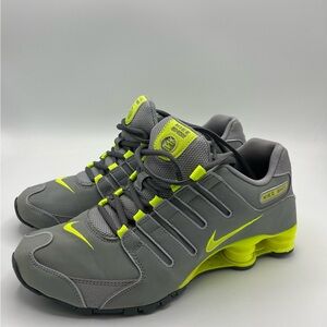 2012 Nike Shox Neon Yellow and Gray Size 10